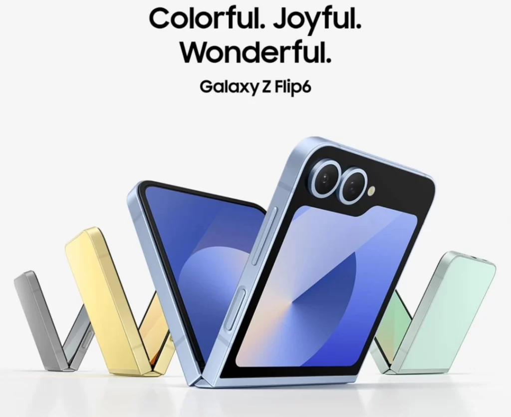 Samsung Galaxy Z Flip 6 Color options